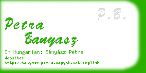 petra banyasz business card